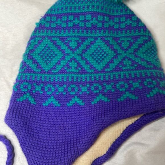 Vintage 80’s/90’s Smiley Nordic Beanie Wool Winter Hat. - Picture 5 of 7